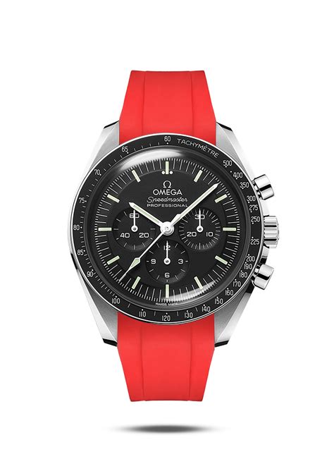 omega speedmaster red strap|omega speedmaster professional straps.